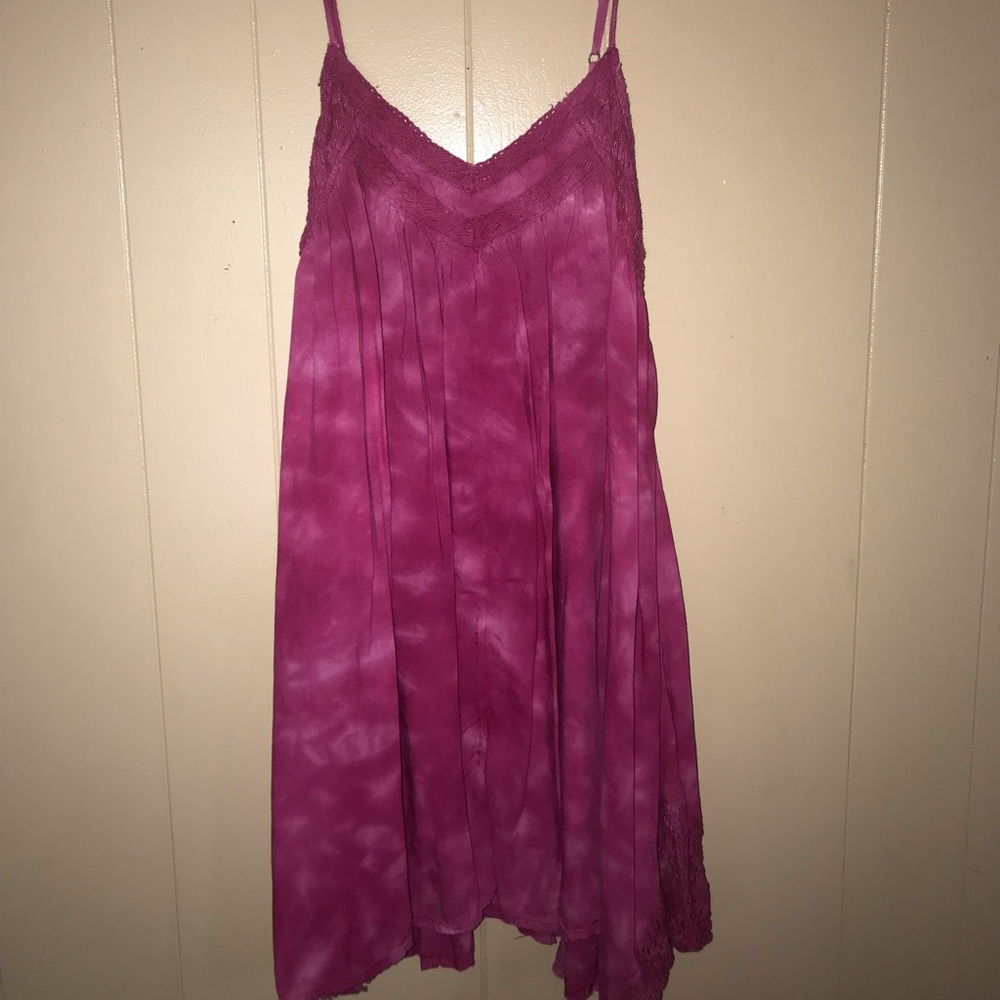 Pink Spaghetti Strap Shift Dress